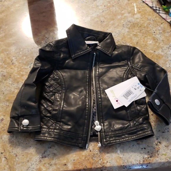 newborn baby leather jacket